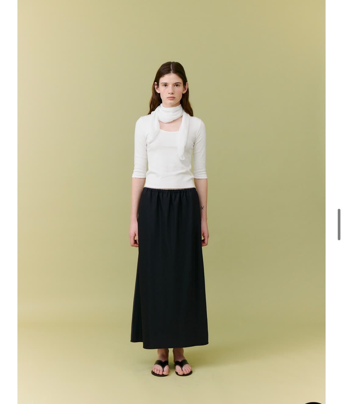 더릴 새틴 스커트 네이비(새상품) Satin skirt_Navy 상품이미지4