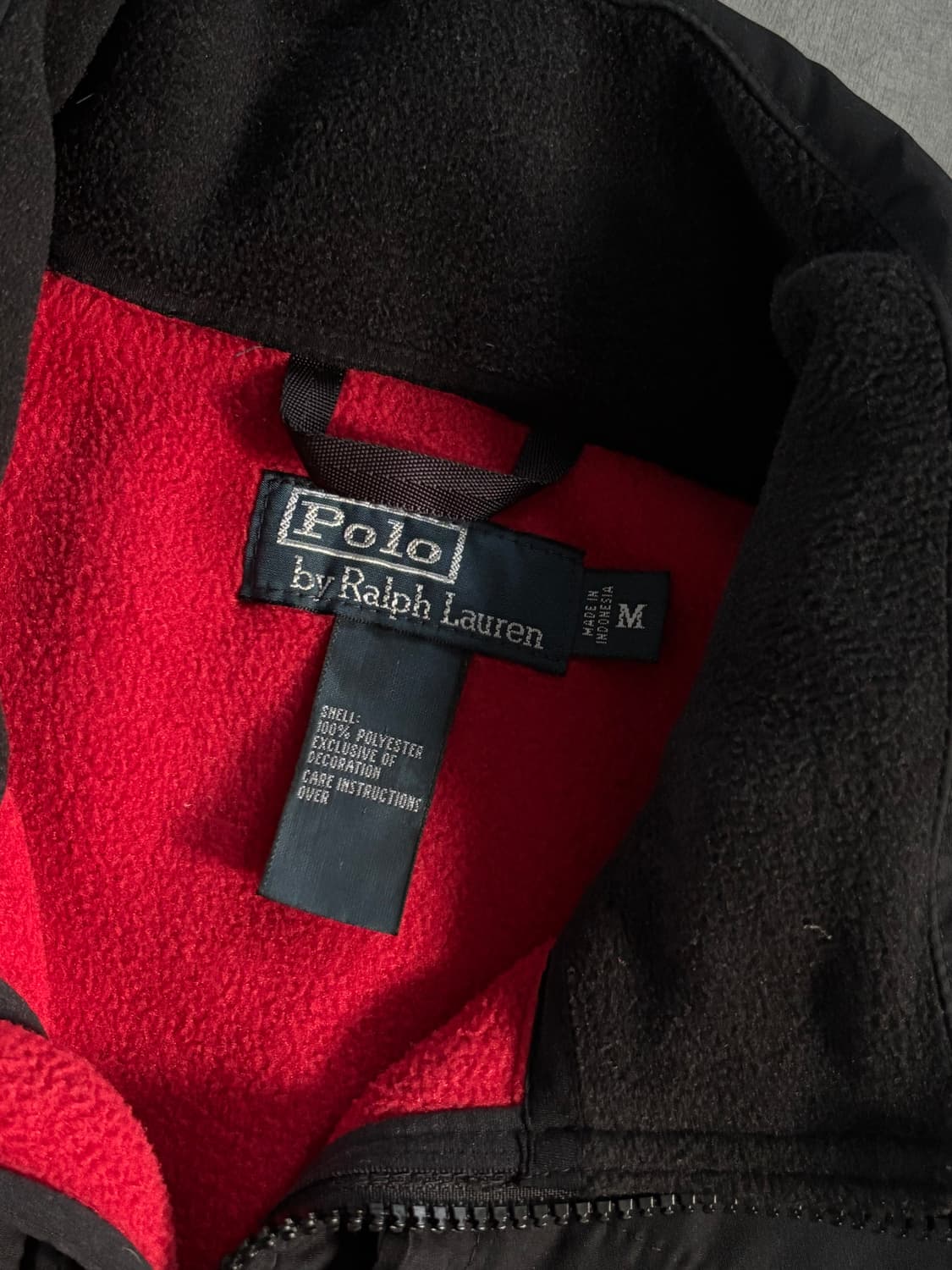 Polo 폴로 랄프로렌 레드/블랙 배색 데날리 플리스 자켓 상품이미지9