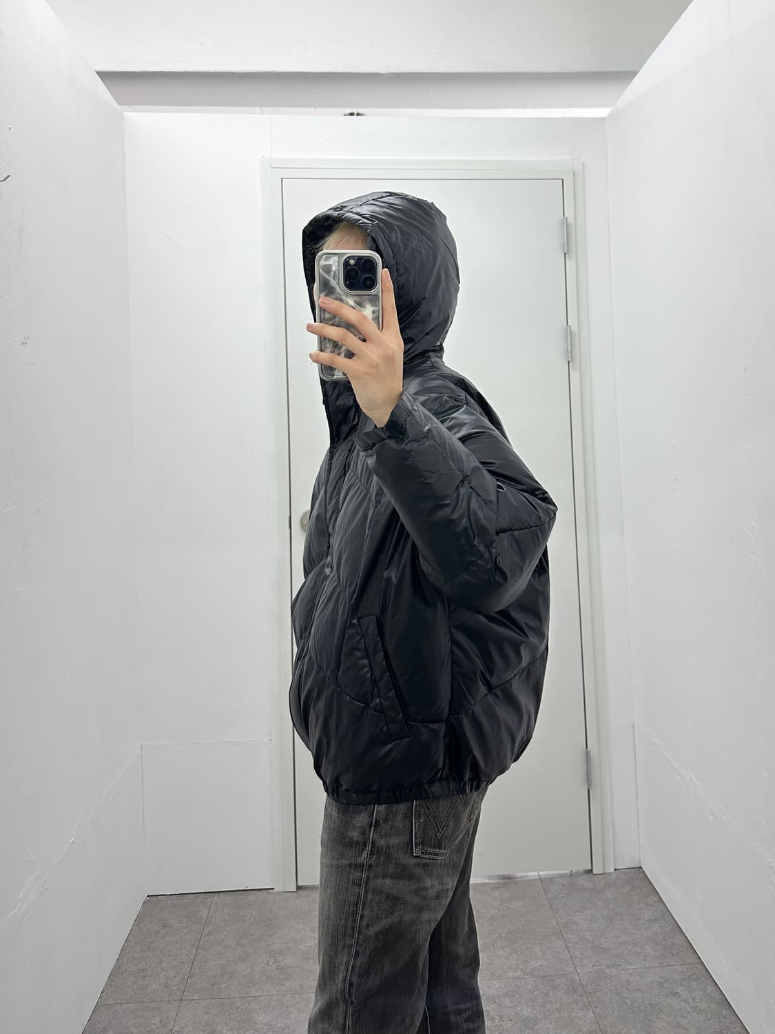 JPN vintage crop padded jacket 상품이미지2