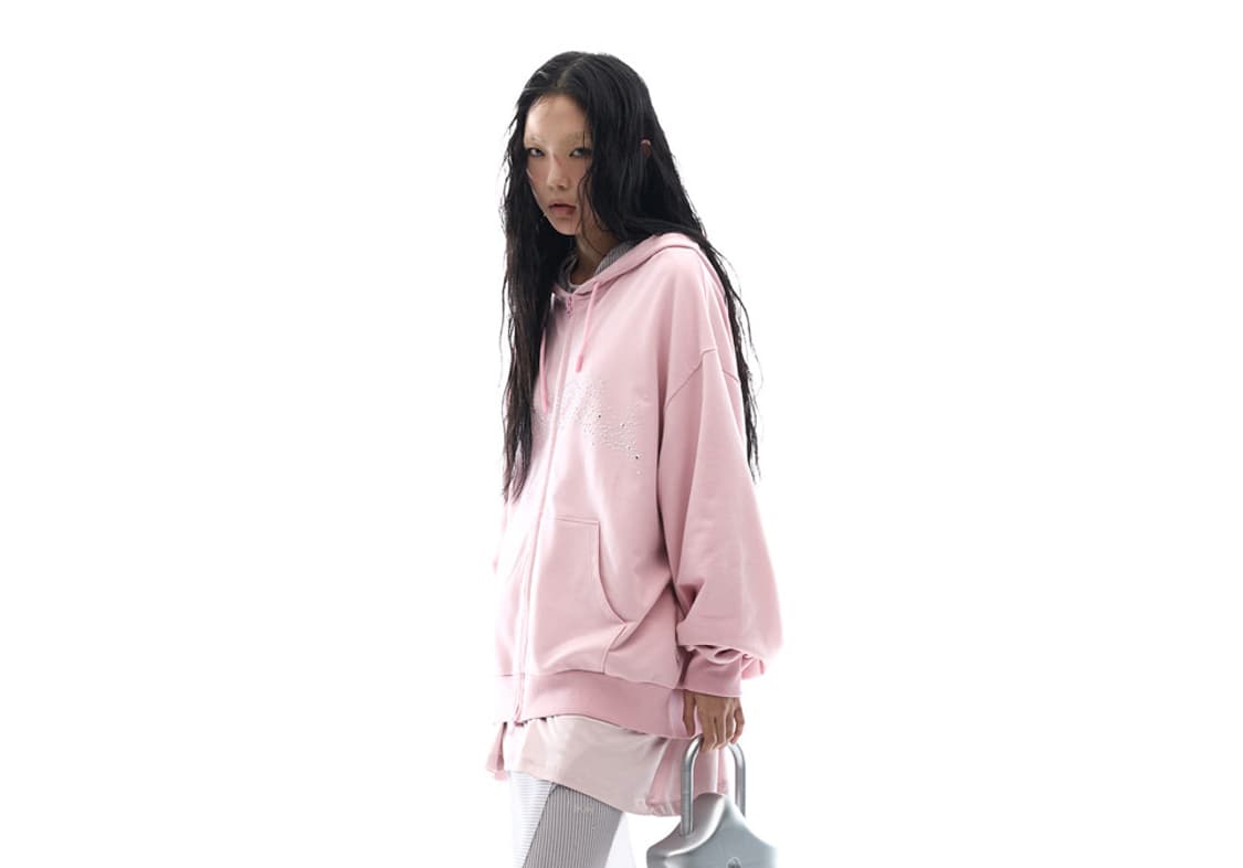 ojos Hotfix Logo Hoodie Zip-up / 2 size 상품이미지9