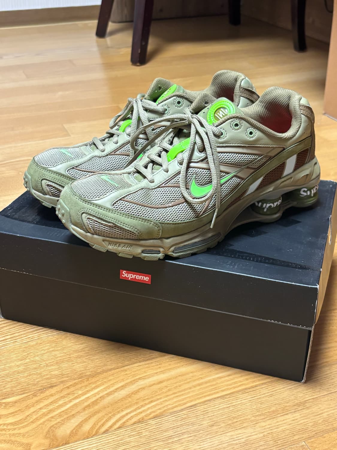 (270)나이키 슈프림 샥스 라이드 2 SP 뉴트럴 올리브 상품이미지2