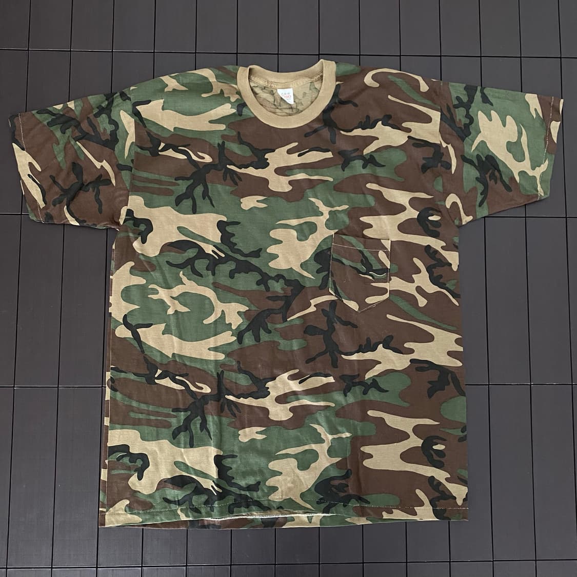 (XL) 80s 빈티지 우드랜드 카모 티셔츠 상품이미지2