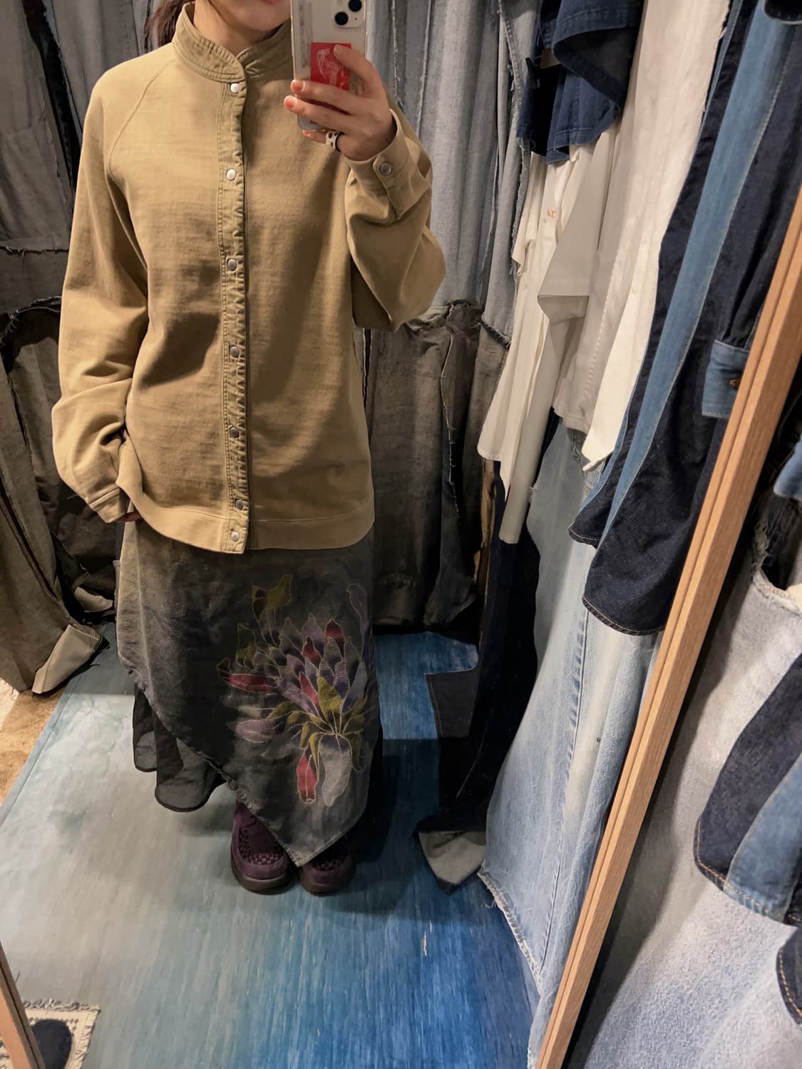 F ) BOSTON-NINE Sweat Snap Cardigan 상품이미지2