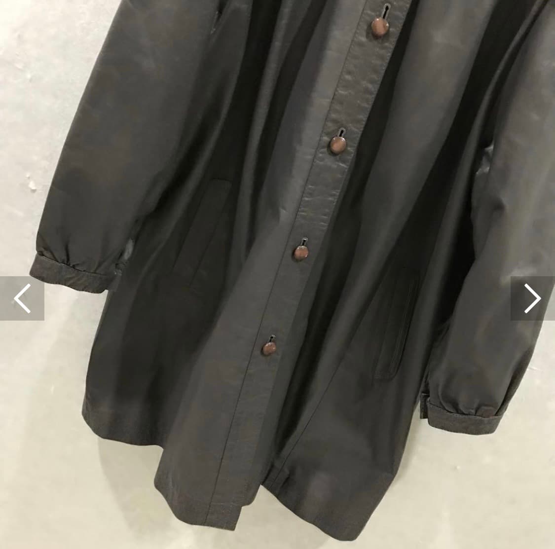 셔링 카라 레더 자켓  상품이미지4