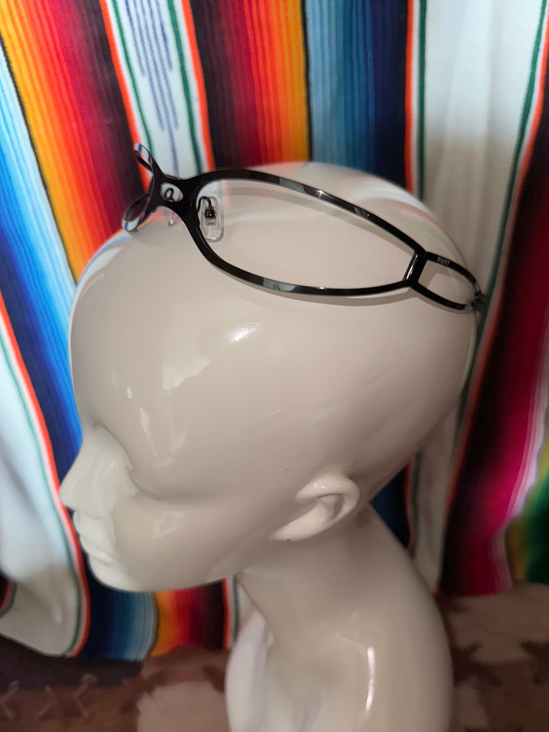 Black two oval frame curved Glasses 상품이미지8