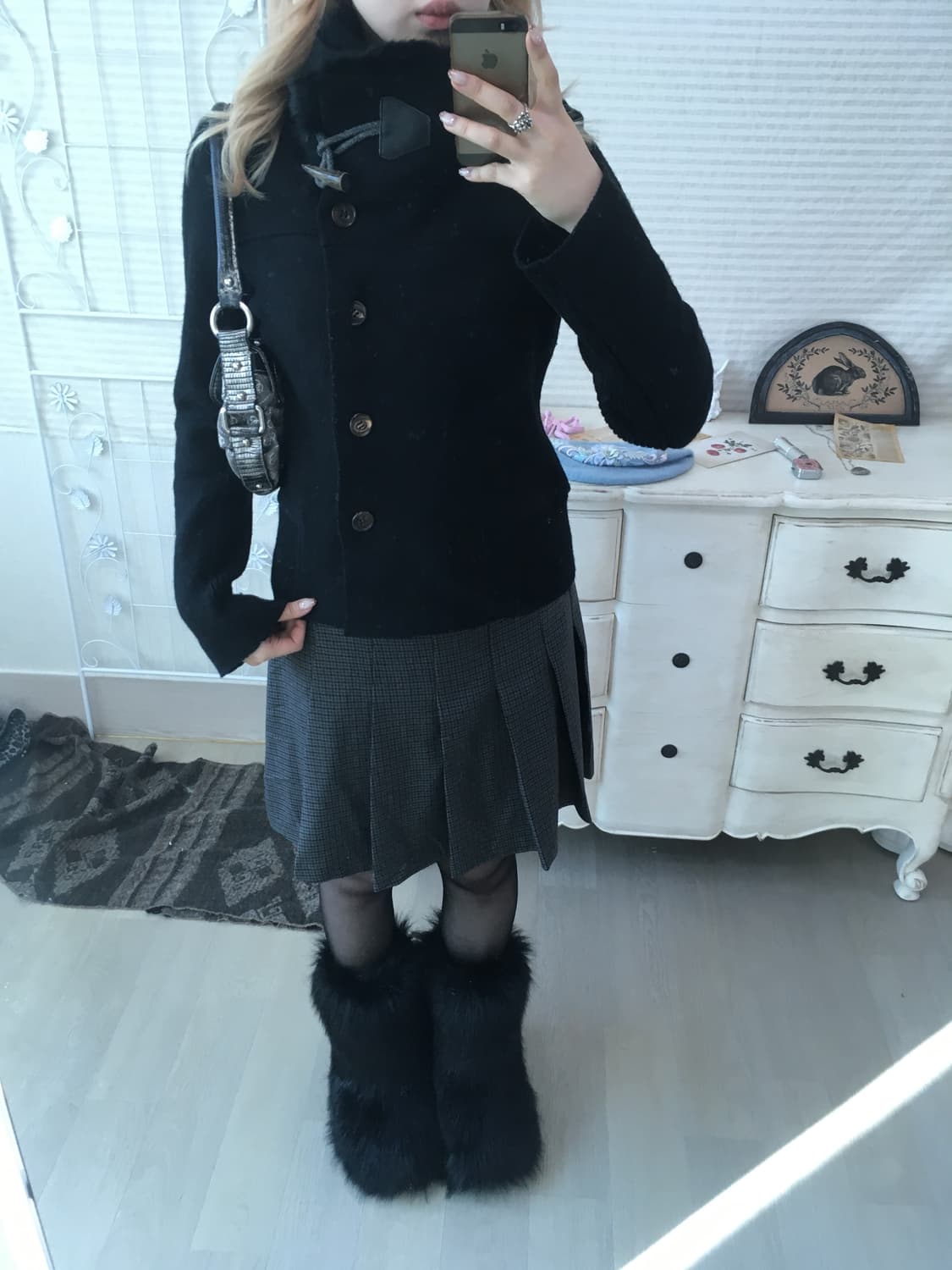 jpn vintage black duffle wool jk 상품이미지7