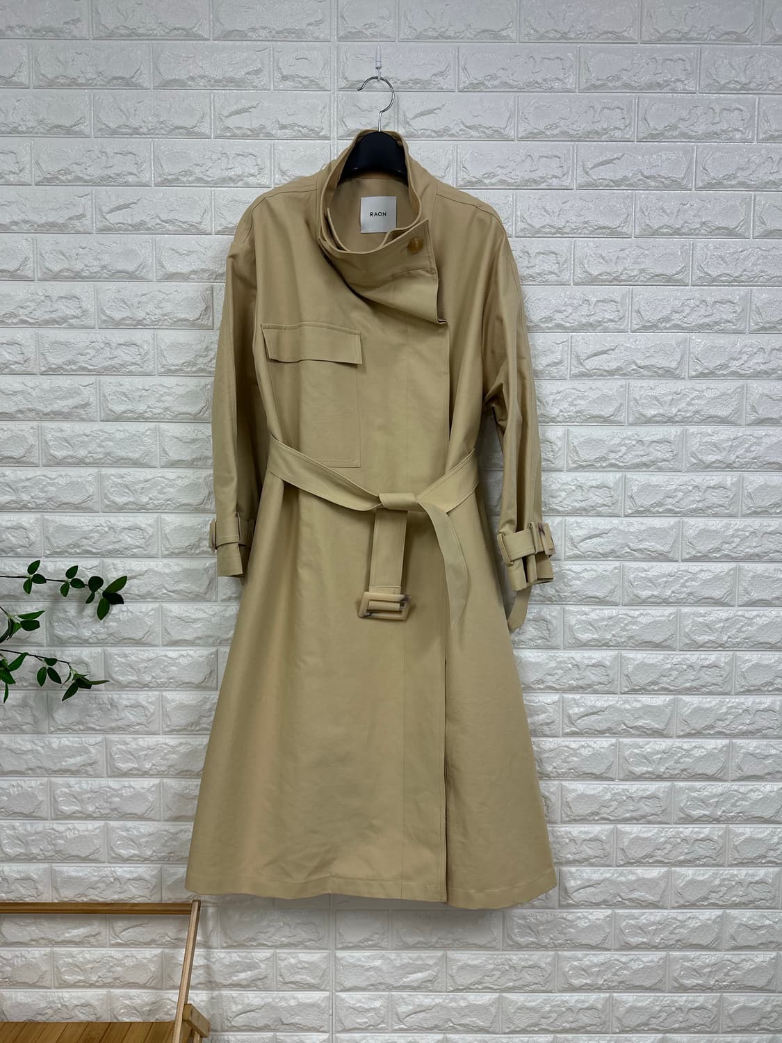 (F)뮤제라 RAON 라온 하이넥 트렌치 코트 베이지 상품이미지1