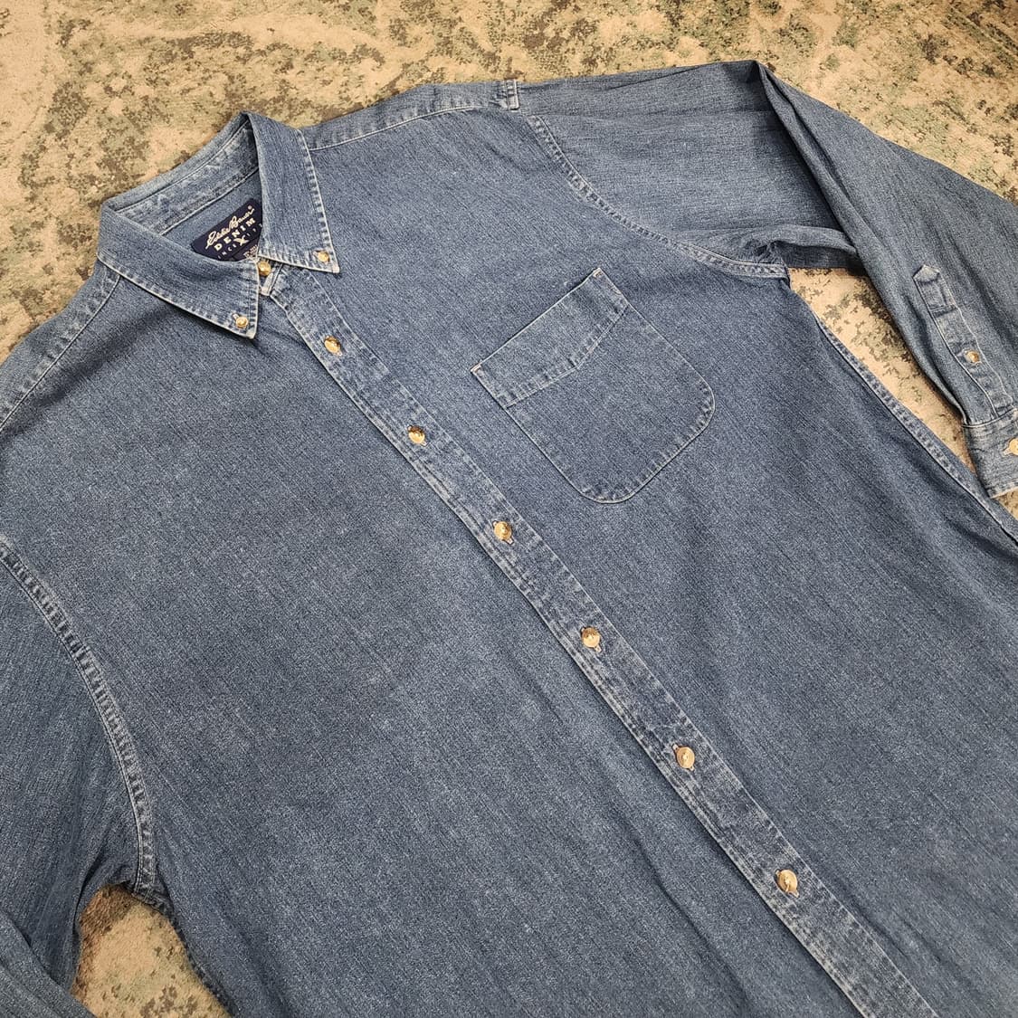 90s 오리지날 에디바우어 데님셔츠 상품이미지3