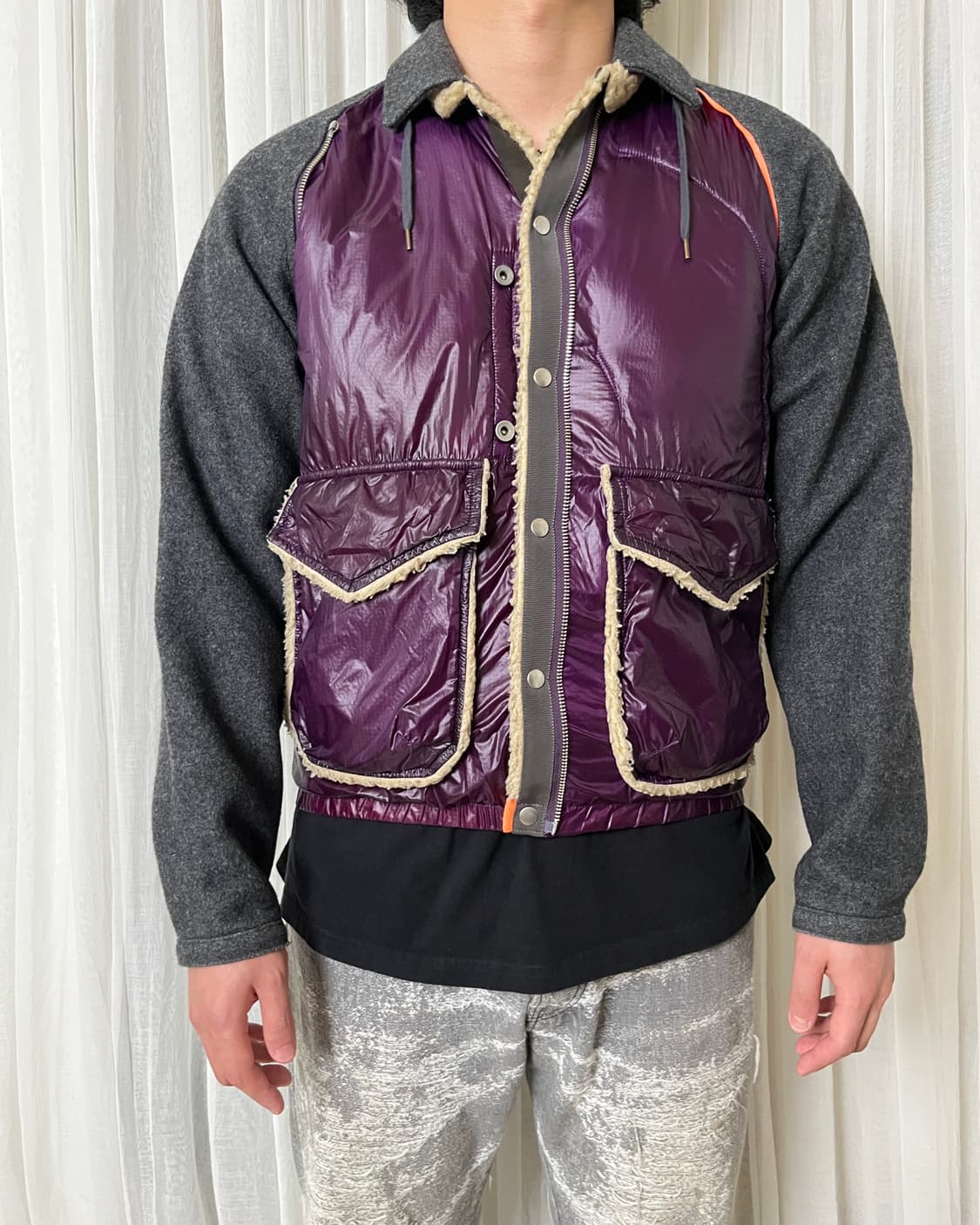 Kolor 17aw air rip 블루종 도킹 보아 자켓  상품이미지9