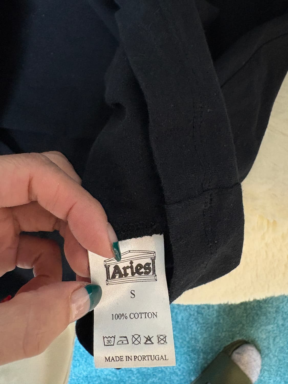 ARIES 블랙기본티 상품이미지5