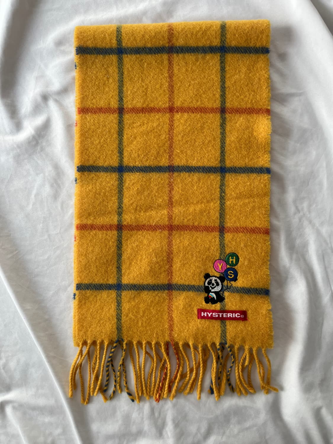 히스테릭 글래머 아카이브 팬더 자수 체크 머플러 상품이미지3