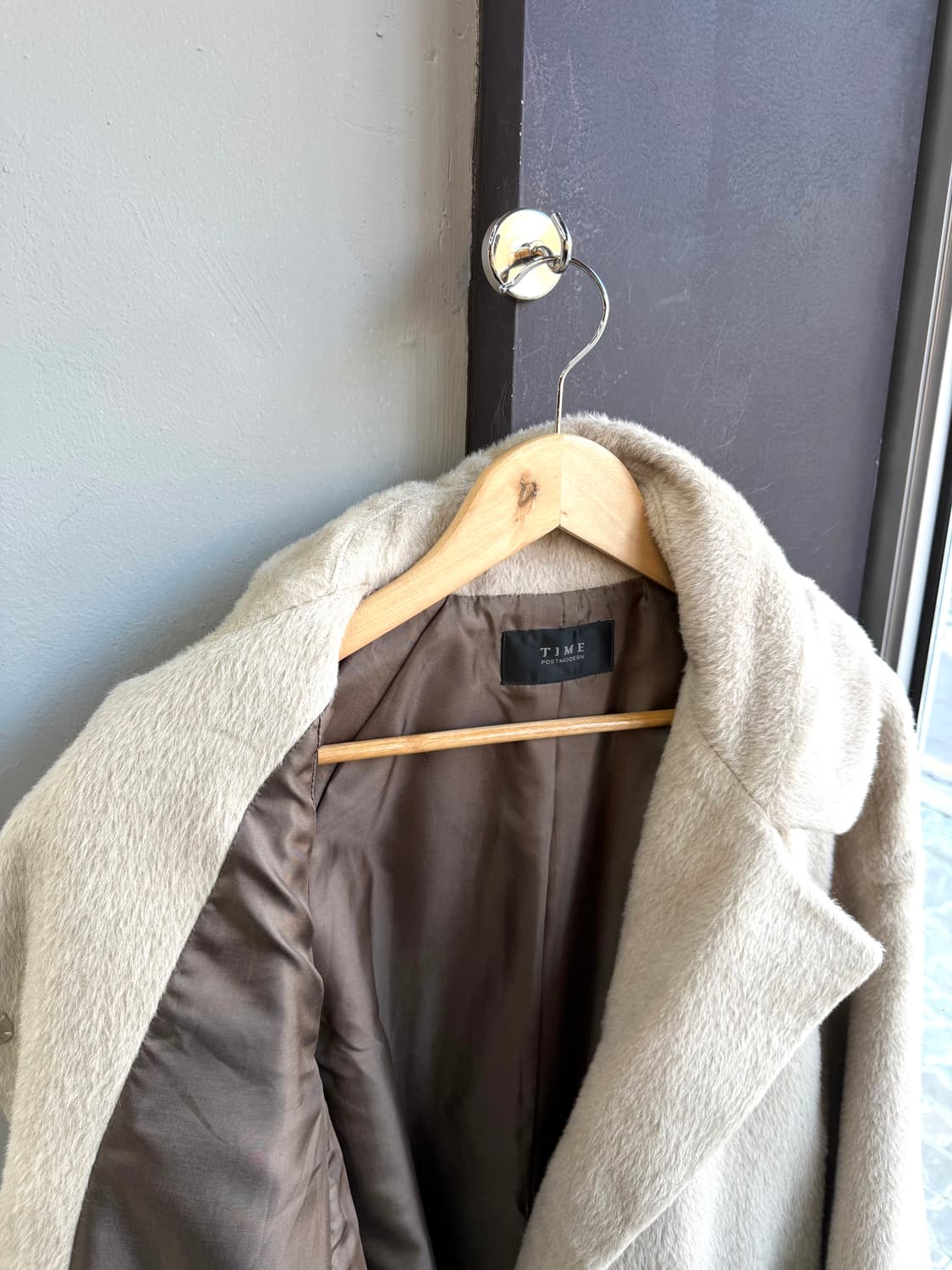 55~66/ 타임 라마울 케이프 코트 자켓 상품이미지5