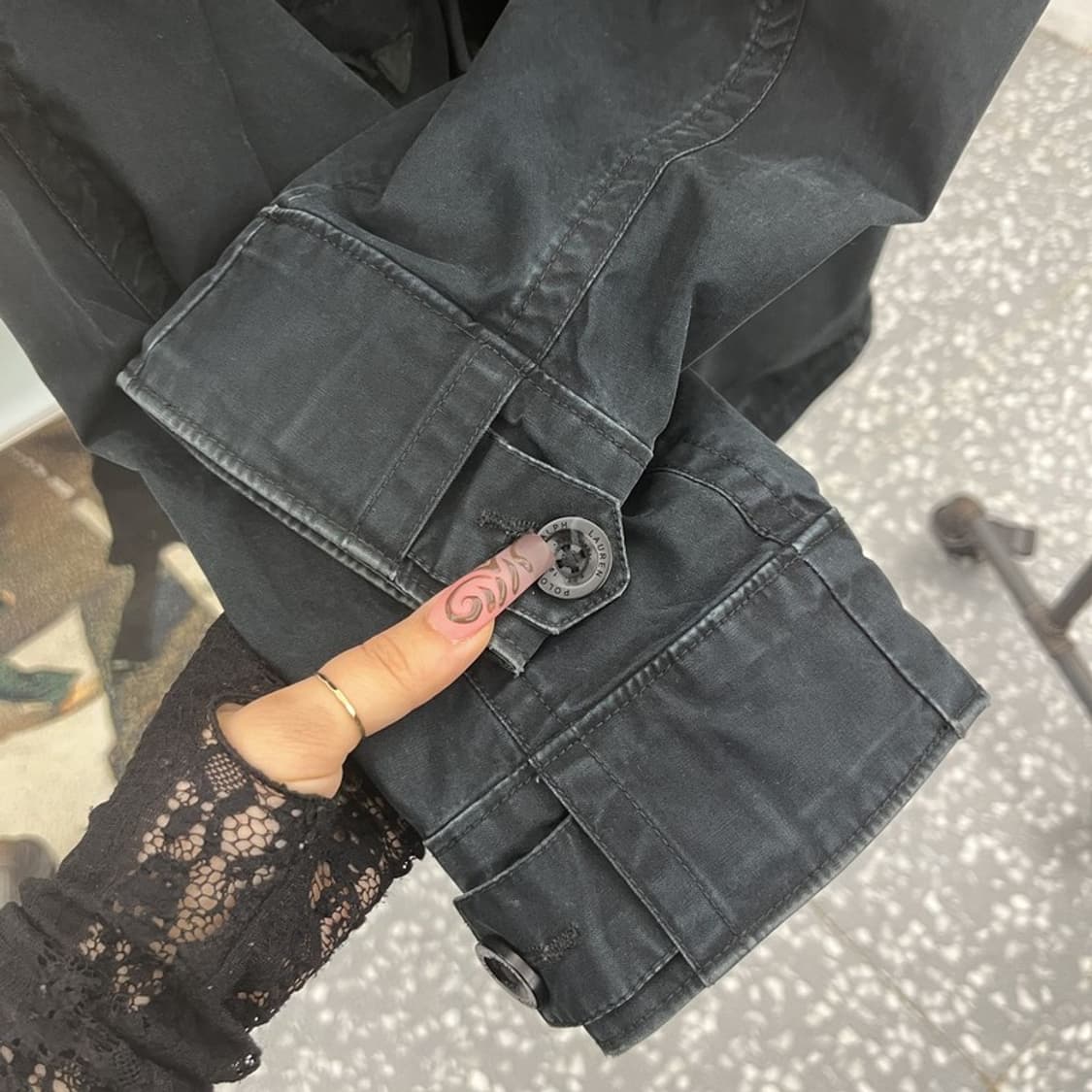 폴로 랄프로렌 M-51 가먼트다잉 레더 피쉬테일 야상자켓 S C12000 상품이미지9