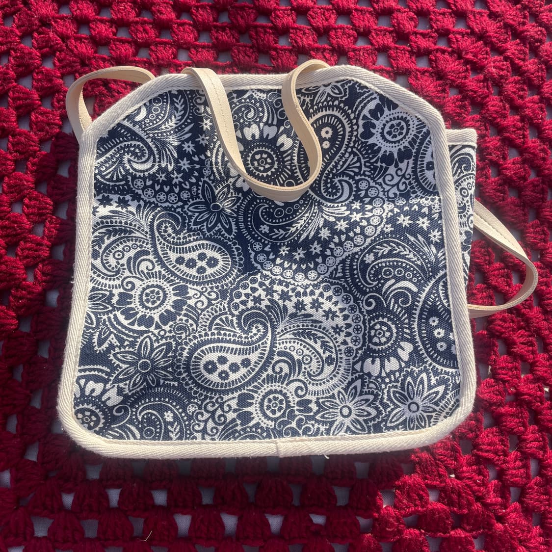 페이즐리 패턴 숄더백 상품이미지1