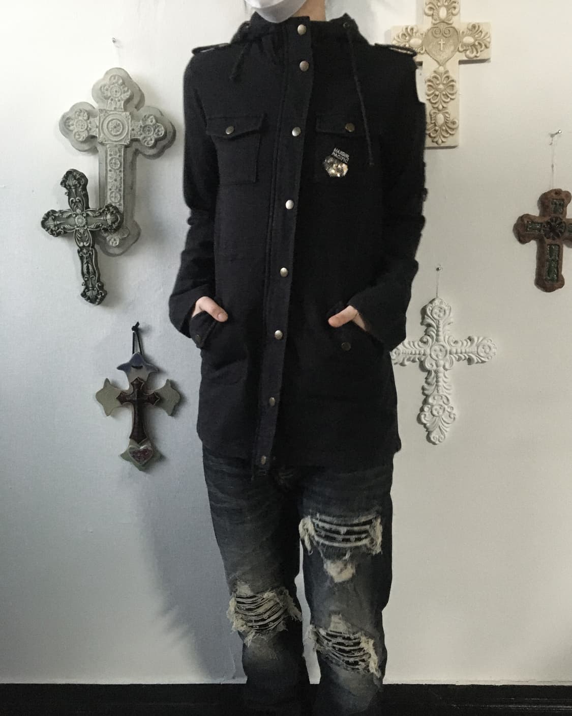 Back printing hood zip up 상품이미지1