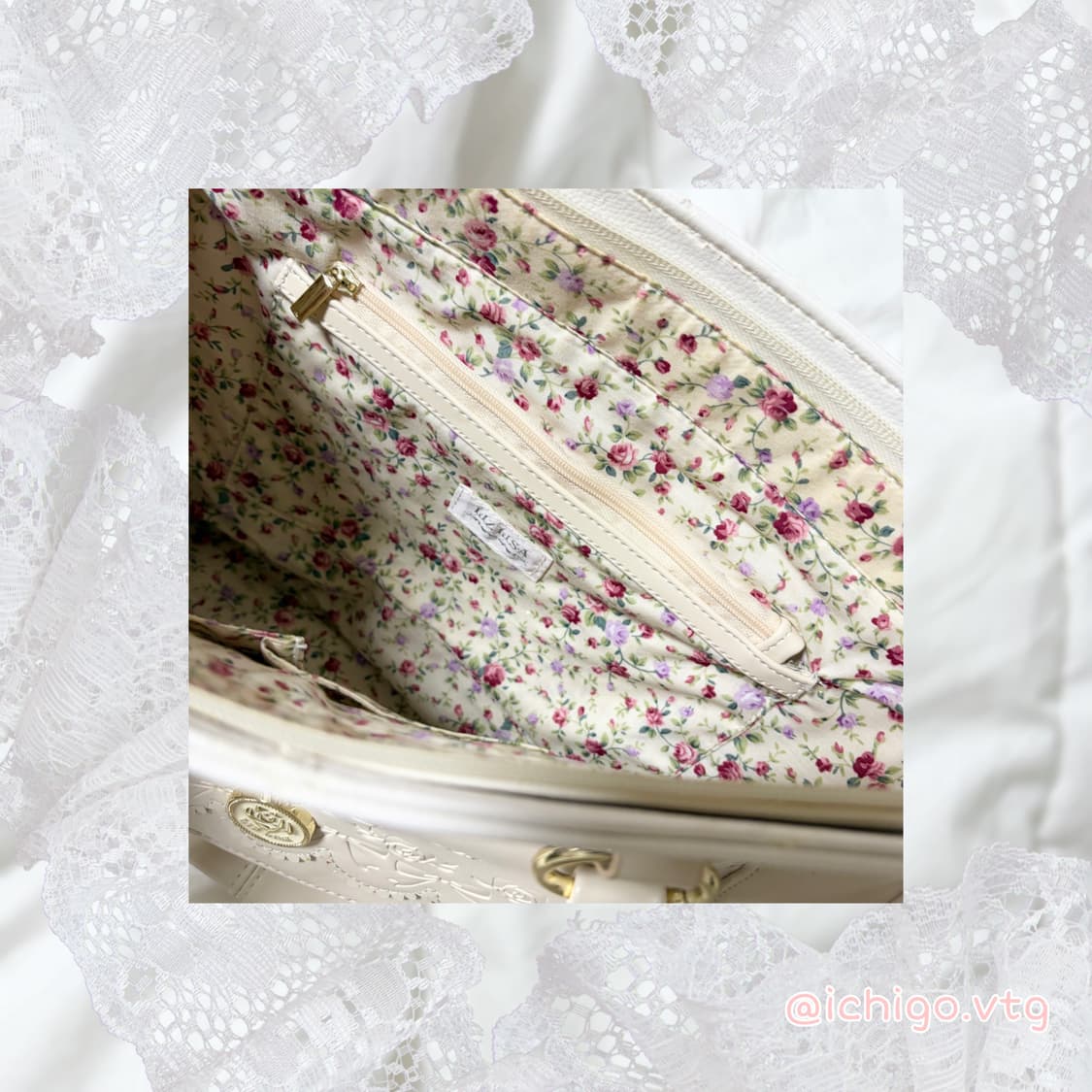 리즈리사 Lizlisa 로즈 빈티지 히메갸루 빅 보부상 백 상품이미지4