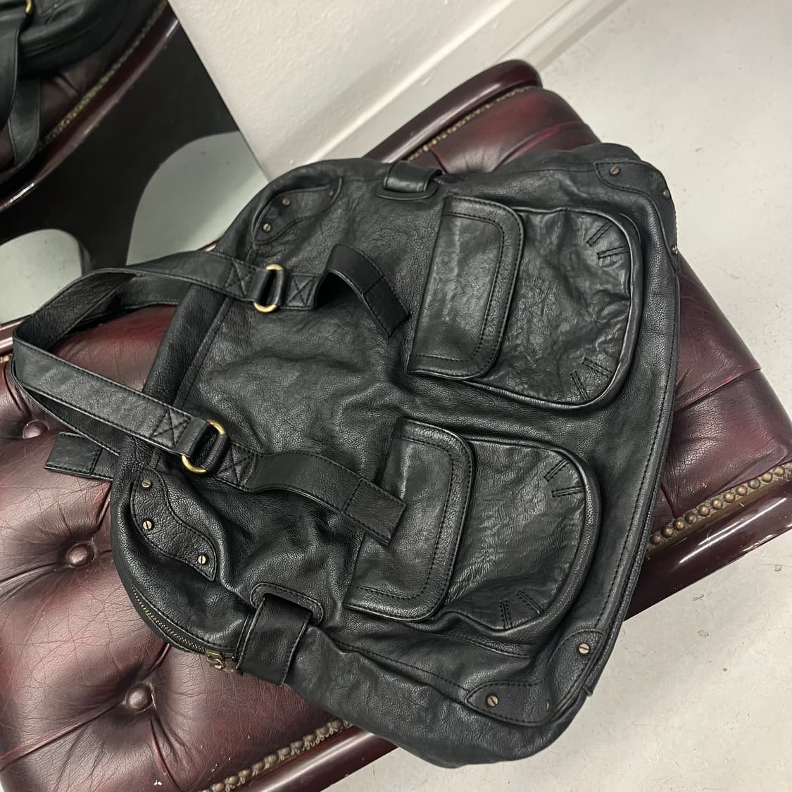 더블포켓 레더백  상품이미지1