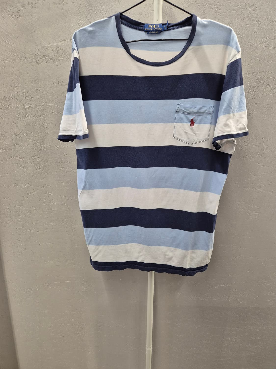 폴로 랄프로렌 블루 스트라이프 반팔 L 상품이미지2