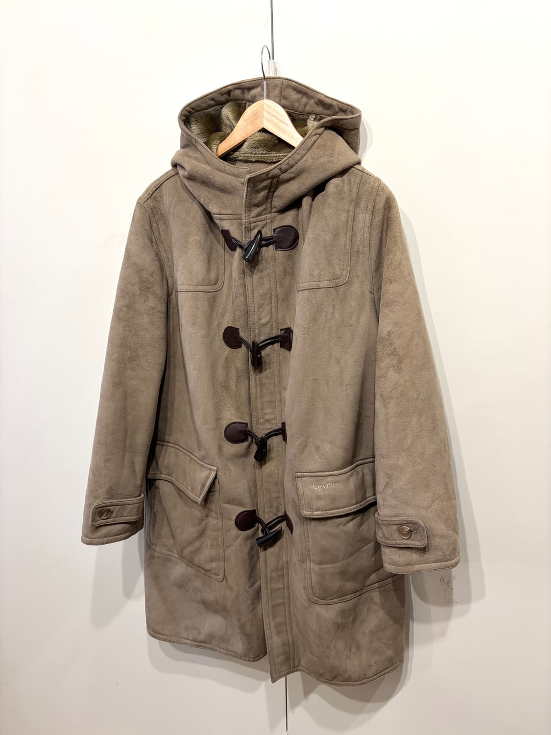 리바이스 스웨이드 후드 더플 코트 상품이미지4