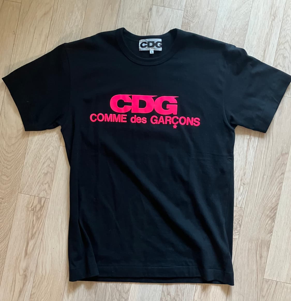 CDG 핑크로고 티셔츠 L 상품이미지1