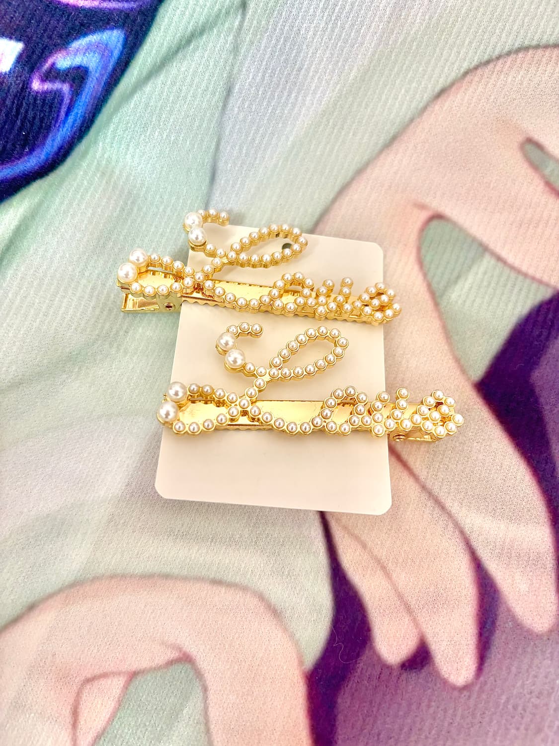 리즈리사 레터링 헤어핀 히메갸루 라떼갸루 상품이미지1