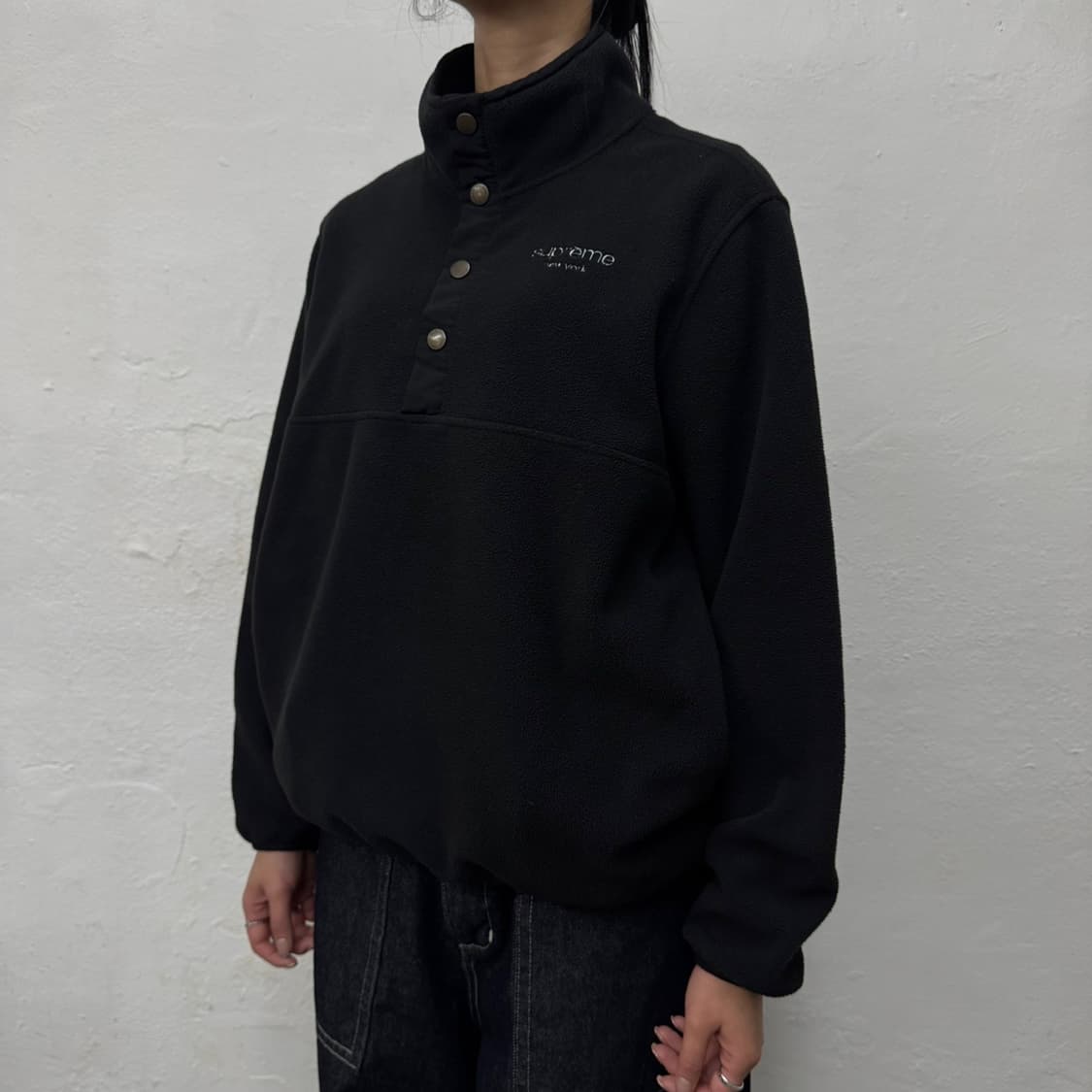 슈프림(SUPREME) 16fw 블랙 폴라텍 플리스 컬러블록 스냅 풀오버 상품이미지1