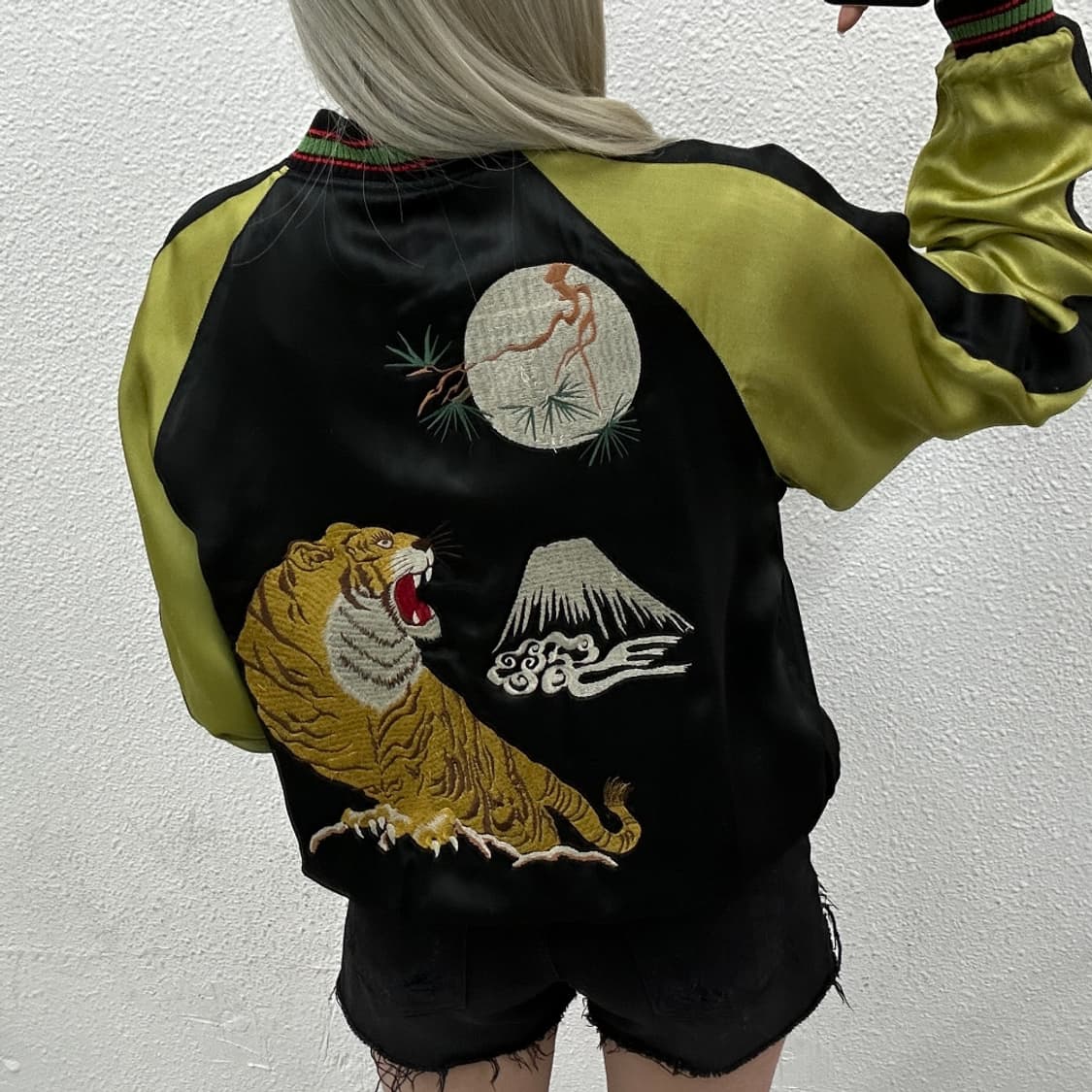 빈티지 타이거 자수 리버시블 스카잔 상품이미지2