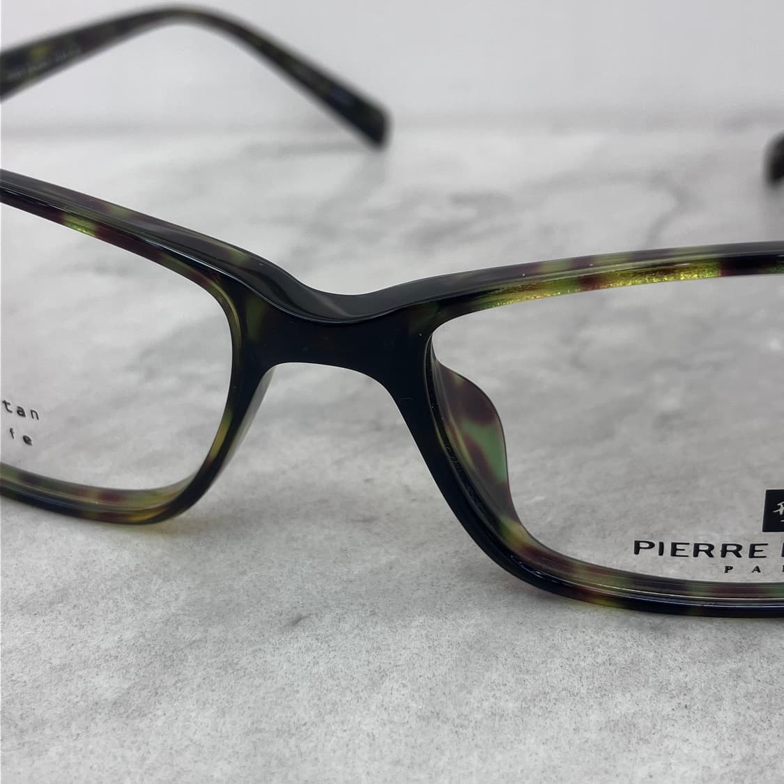 C98 피에르발망 Pierre Balmain 카키 패턴 스퀘어 뿔테 안경 상품이미지5