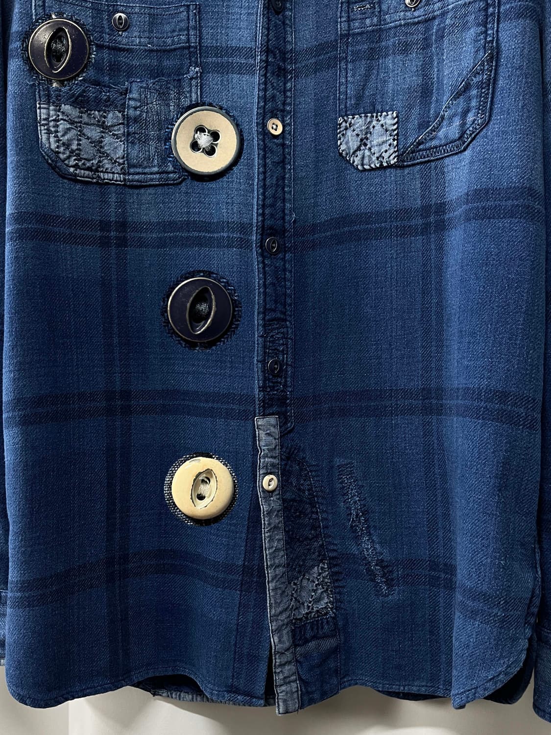 폴로 랄프로렌 사시코 리페어드 보로 인디고 워크셔츠 상품이미지7