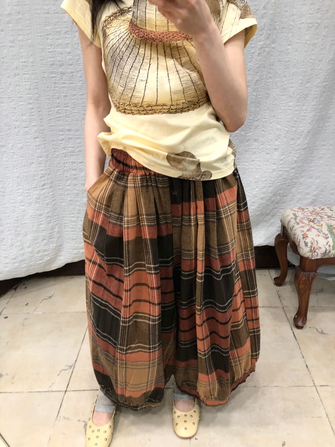 Check curve fit pants 상품이미지3