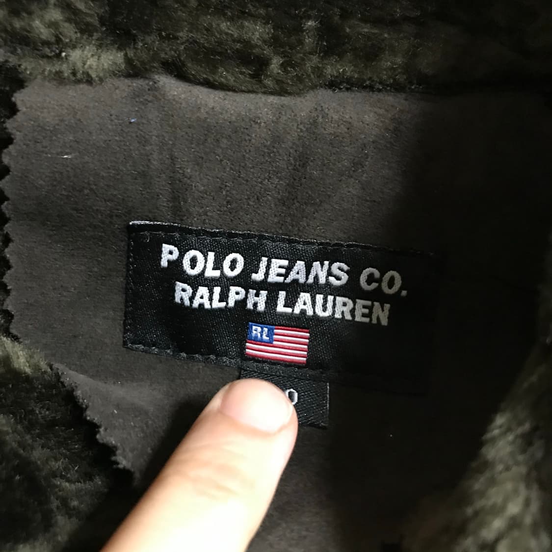 폴로 랄프로렌 90s 스웨이드 무스탕 더플코트 상품이미지3