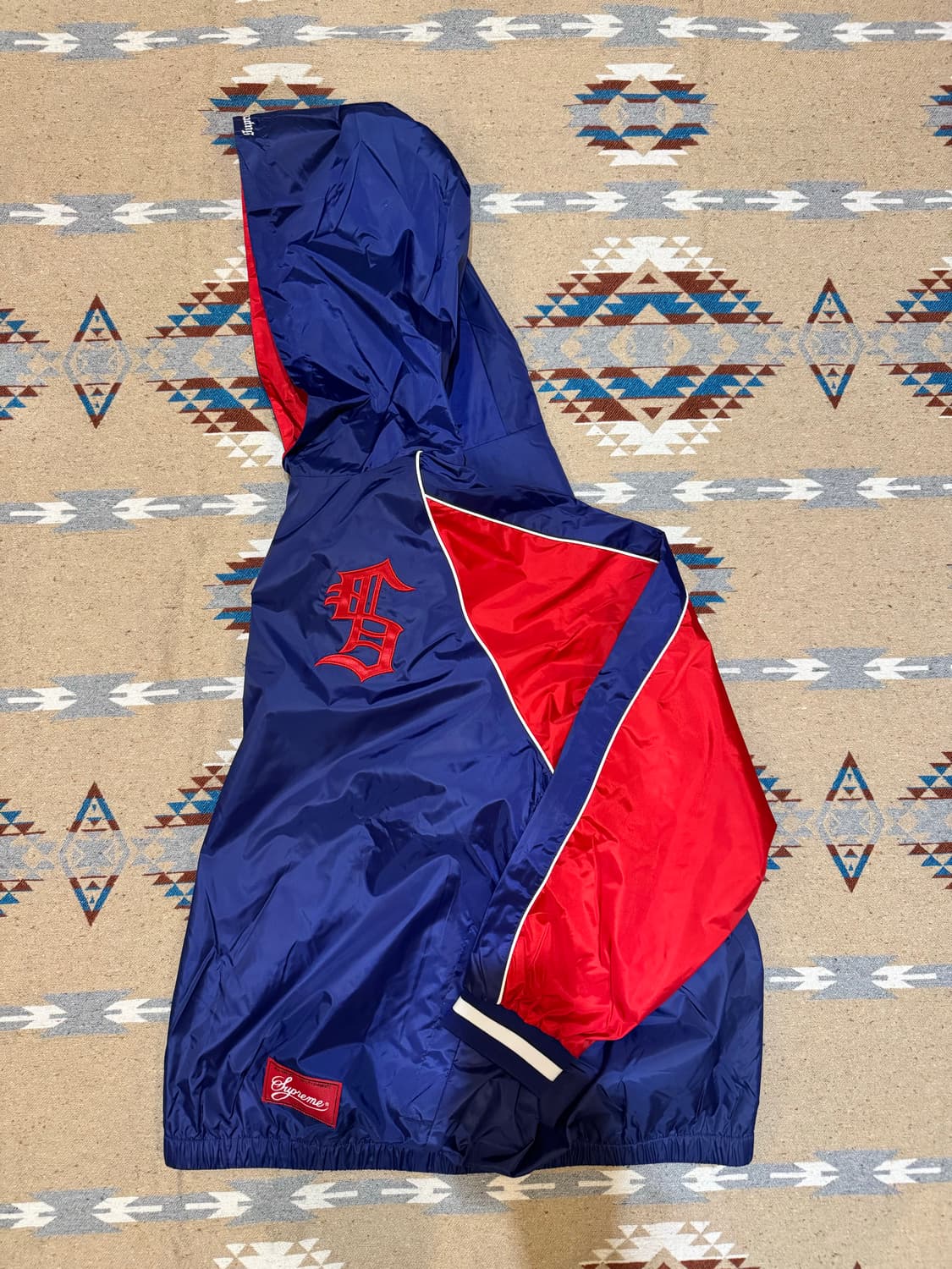 [L] 슈프림 후드 웜업 풀오버 네이비 상품이미지5