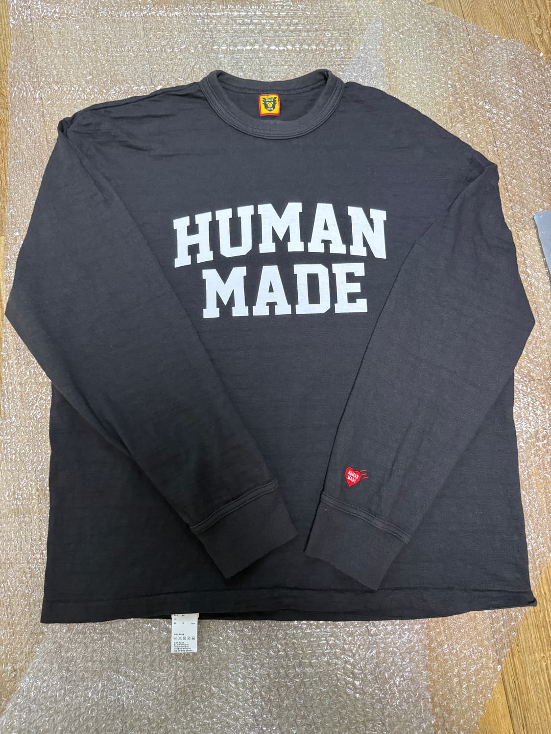 휴먼 메이드 그래픽 롱슬리브 티셔츠 #7 블랙 2XL 상품이미지2