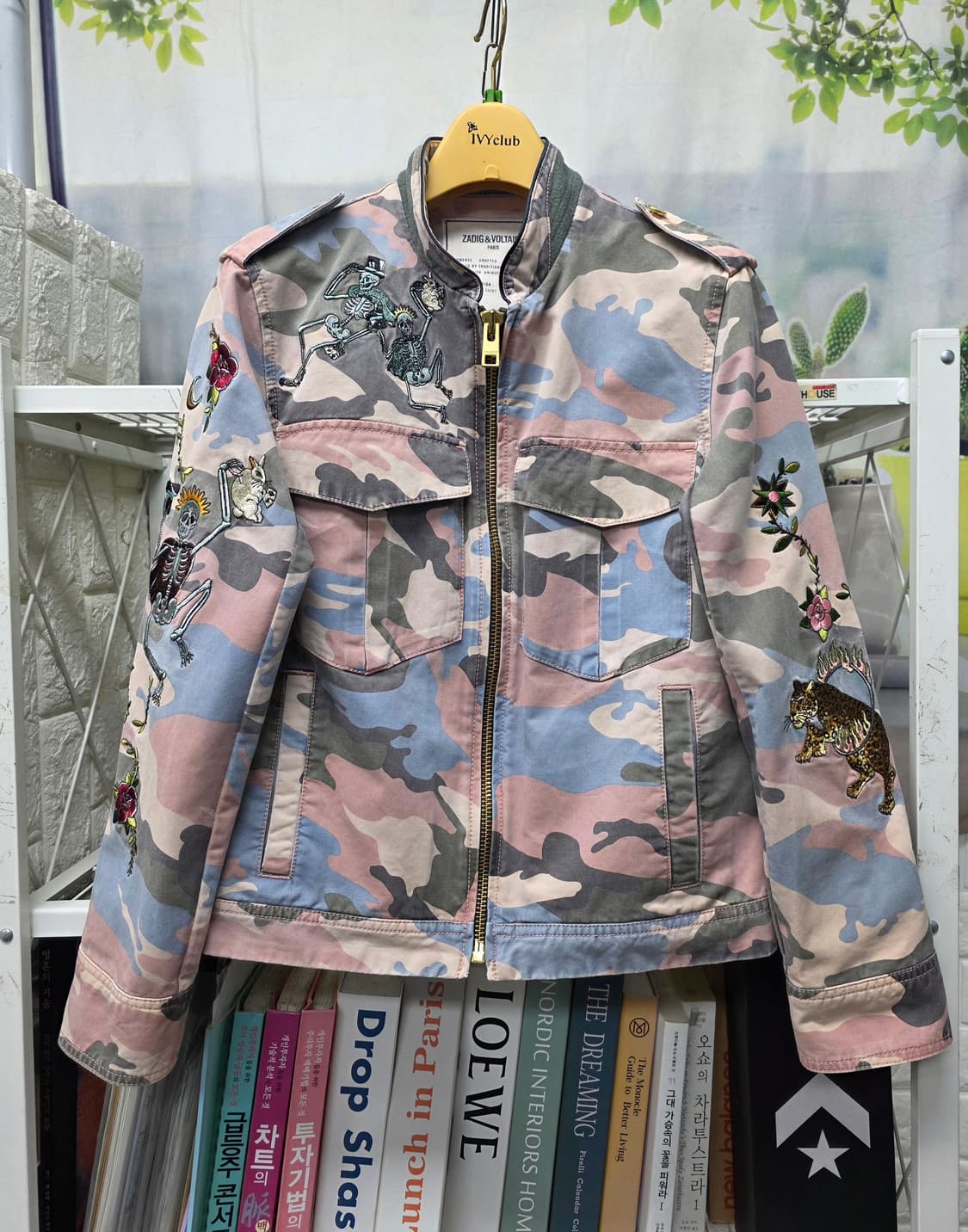 쟈딕앤볼테르 여성자켓 XS 44 자수 밀리터리 카모자켓 WM17 상품이미지1