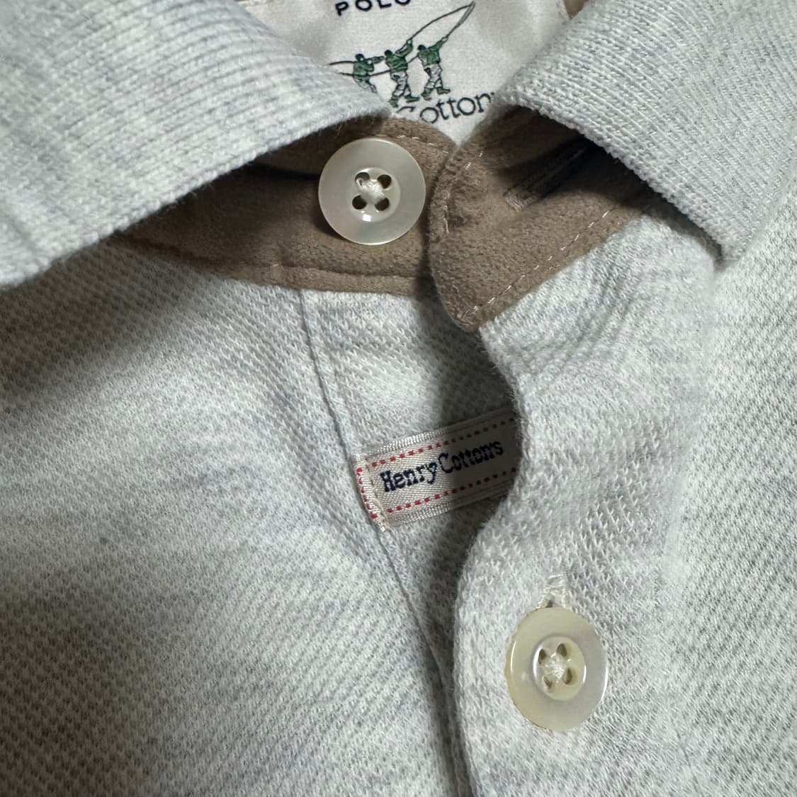 헨리코튼 남성 긴팔 폴로 티셔츠 100사이즈, 오트밀컬러 상품이미지2