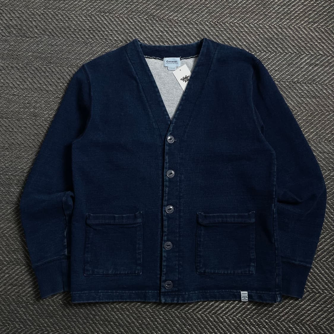커버낫 인디고 스웨트 가먼트 코튼 가디건 o 4195 상품이미지1