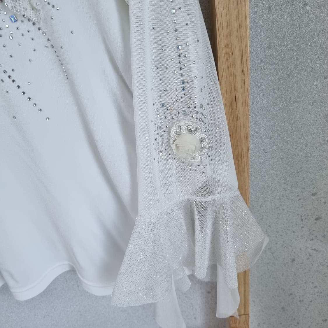 JPN Glitter Bloom Mesh Top 상품이미지5