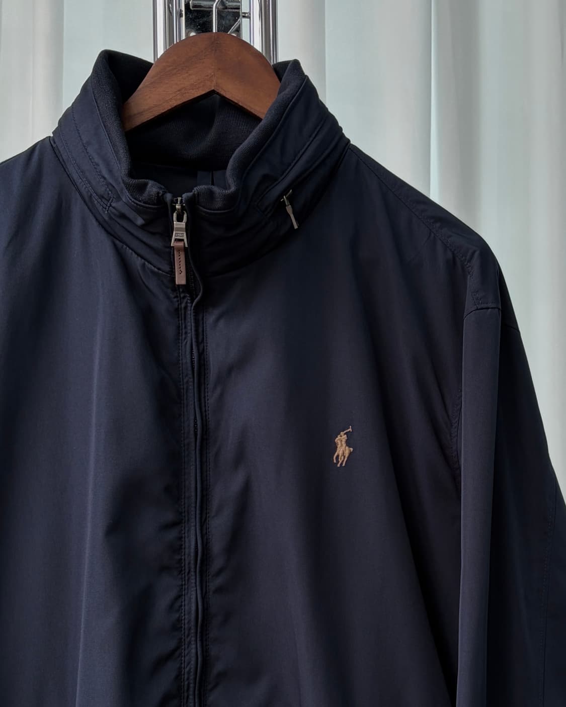 [XL]폴로 랄프로렌 폴리쉘 모크넥 바람막이 자켓 navy 상품이미지4