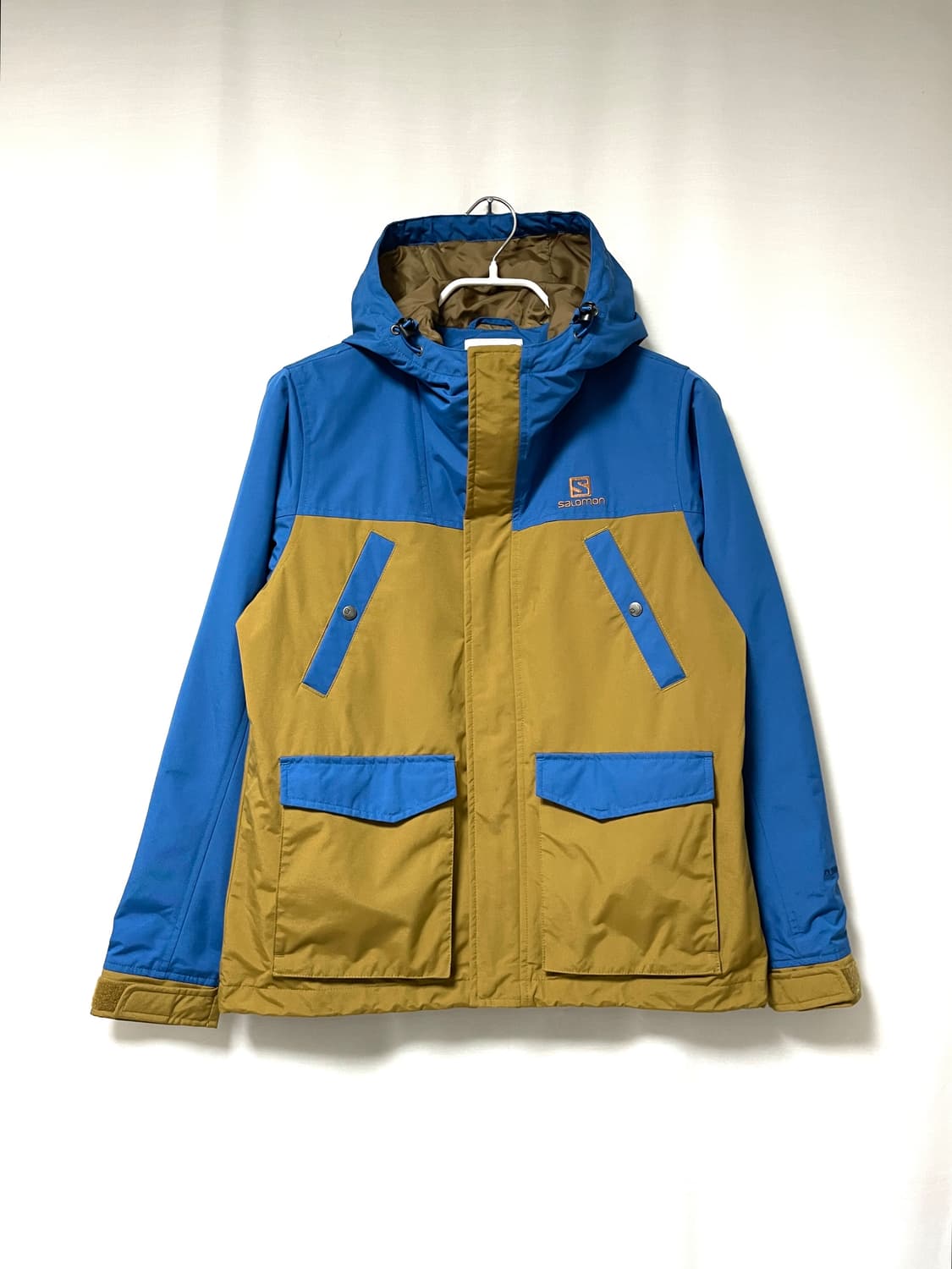 살로몬 여성 나일론 배색 등산 바람막이 자켓 55-66 _ 블루브라운 상품이미지1