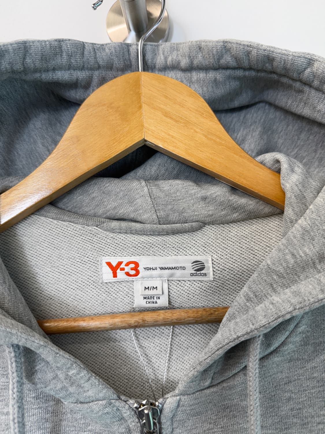 Y-3 요지 야마모토 오버핏 투웨이 빅로고 스웻 후드집업 상품이미지8