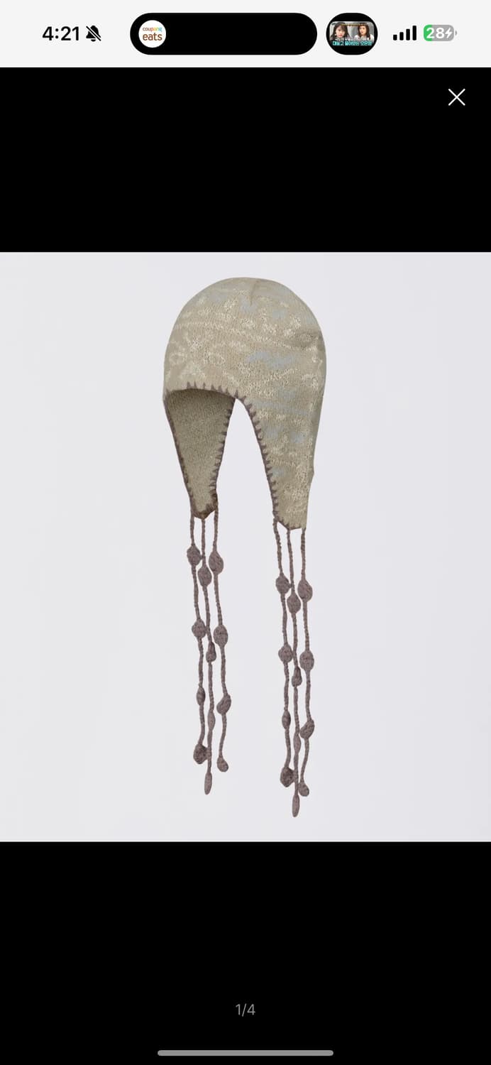 스컬프터 세퀸 노르딕 이어플랩 밀크티 비니 상품이미지1