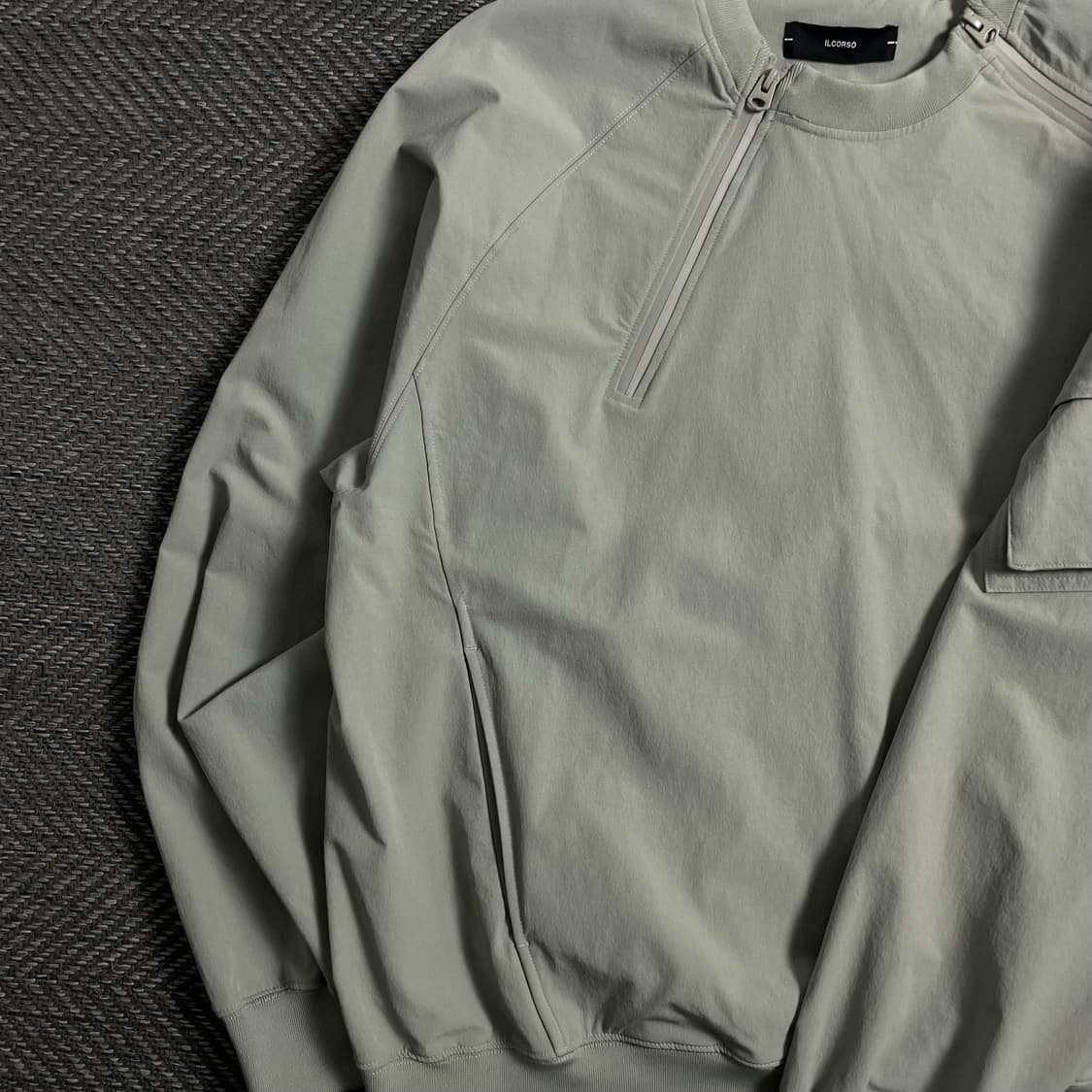 일코르소 사이즈 집업 나일론 디테일 테크 탑 y 4355 상품이미지4