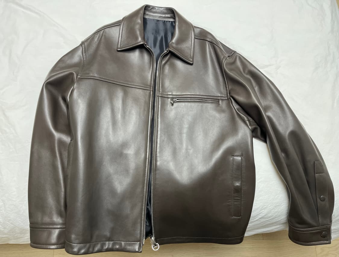 솔리드옴므 레더자켓(46, 브라운 ) 상품이미지4