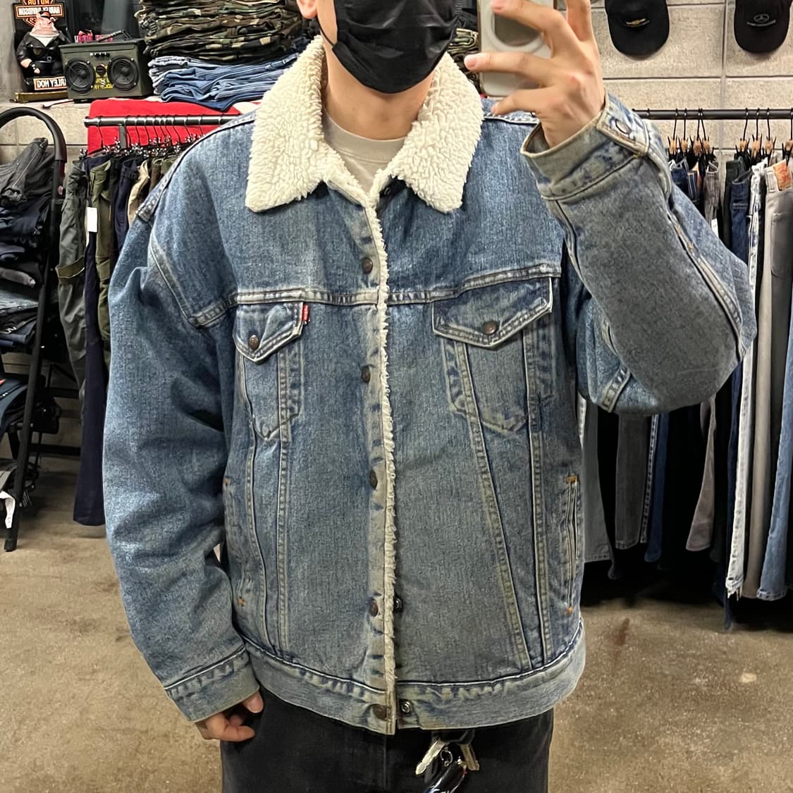90s USA 리바이스 쉐르파 데님 자켓 (110) 상품이미지7