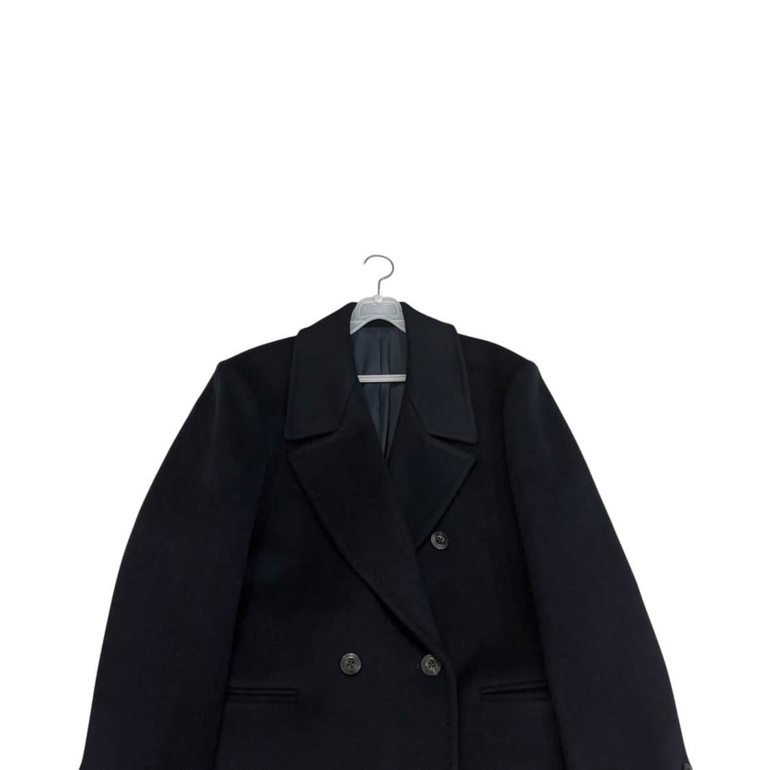 유어네임히얼 네이비 울 100 더블 코트 상품이미지2