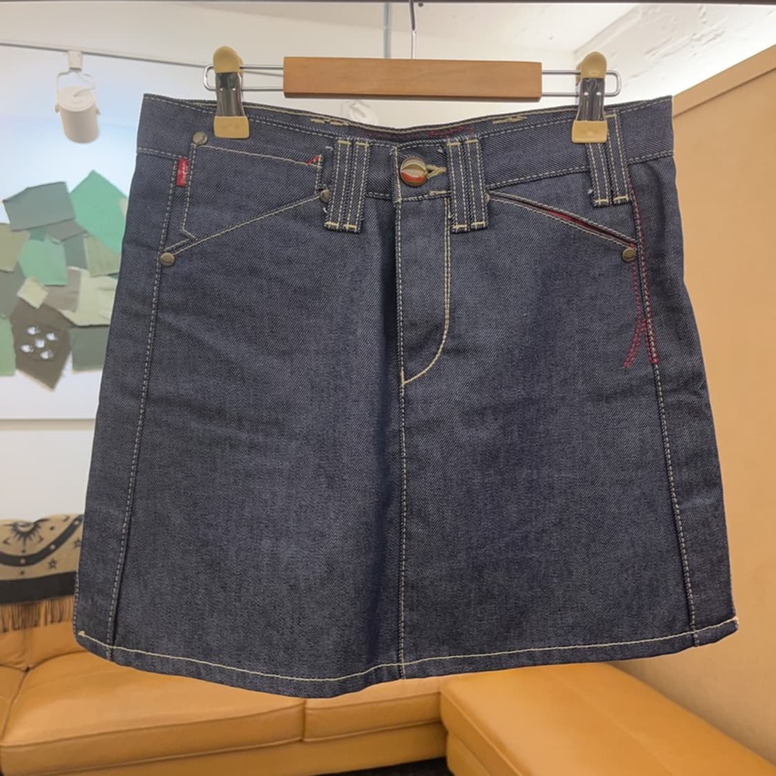 리바이스 엔지니어드 레트로 Y2K 미니 청치마 28인치 C08272 상품이미지3