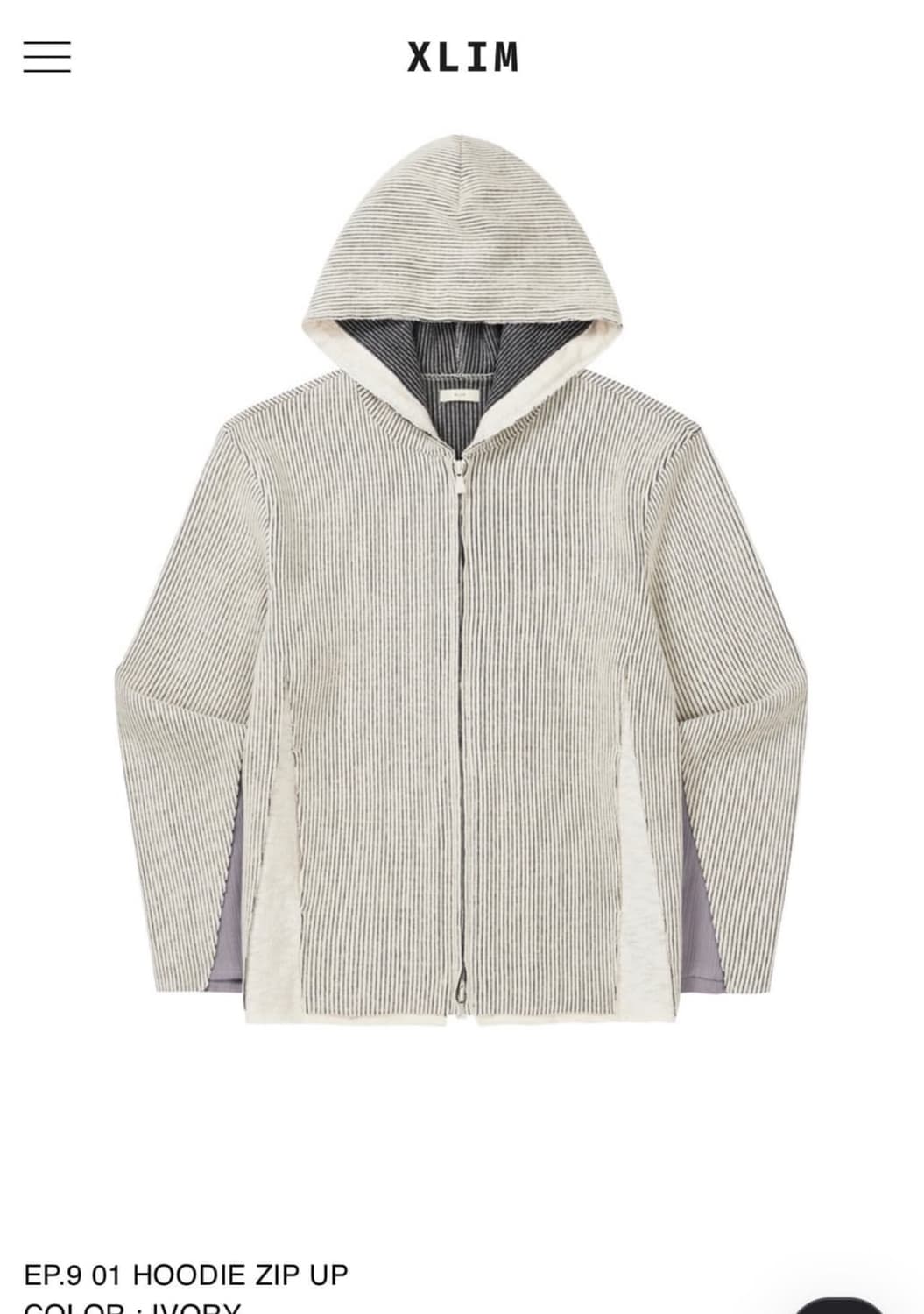 Xlim ep9 후드집업 아이보리 L 새상품 상품이미지1