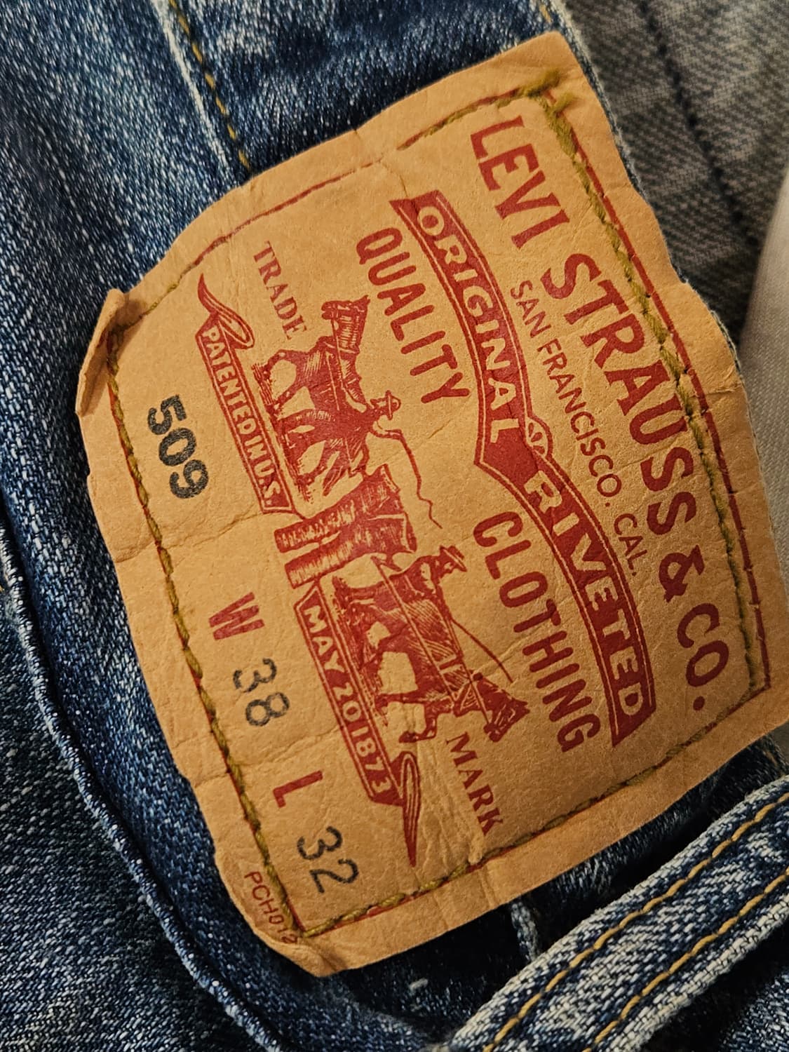 00s 리바이스 509 빈티지 데님팬츠 워싱 진 청바지 38 상품이미지5