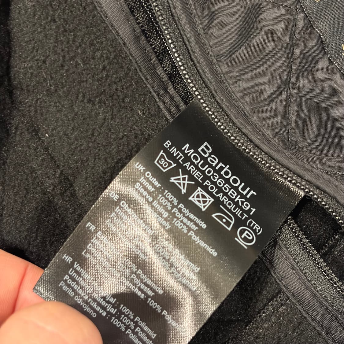 [S] 바버 아리엘 폴라퀼트 블랙 퀼팅 자켓 B614 상품이미지9