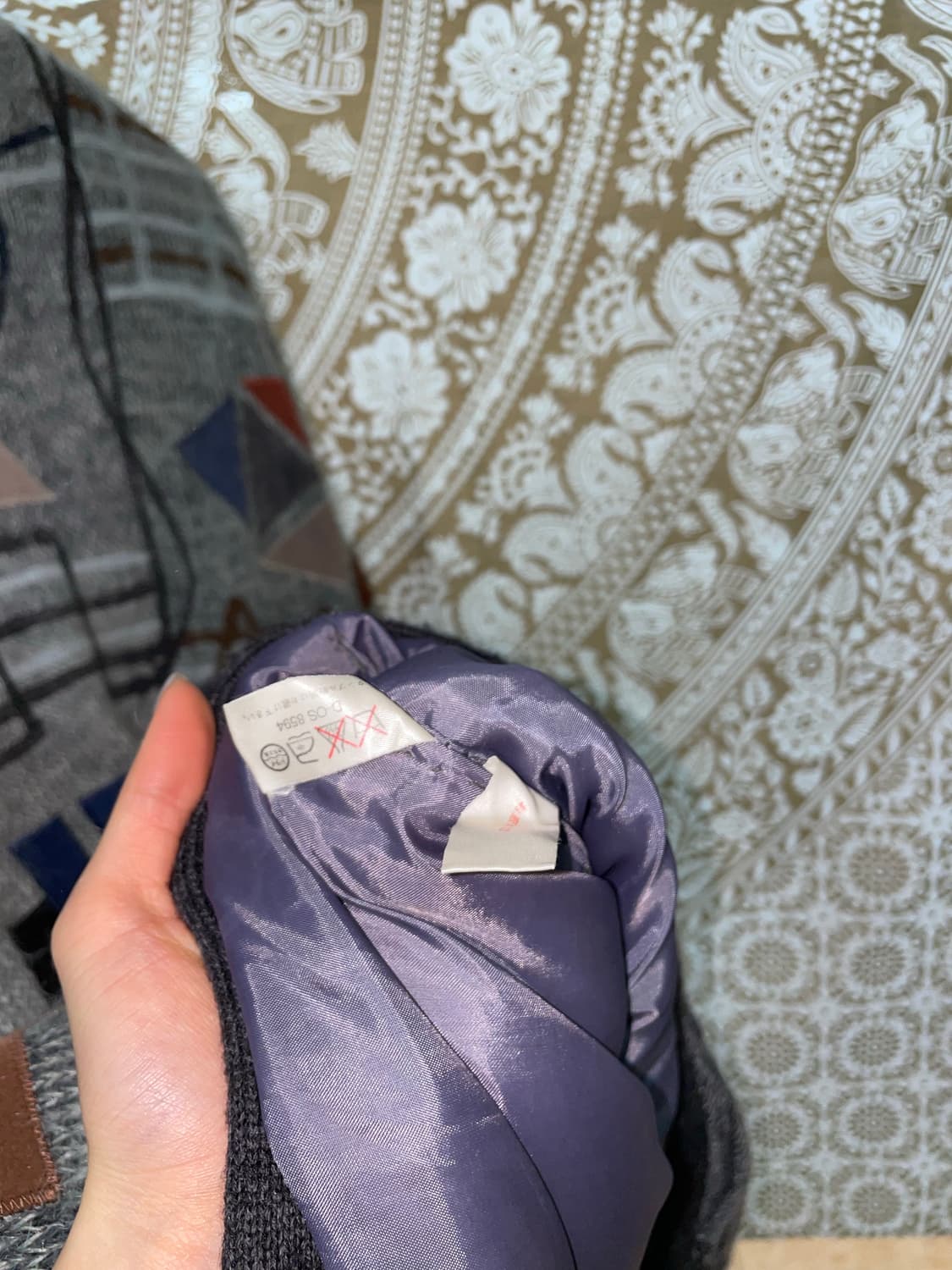 빈티지 여성 패치워크 떡볶이단추 울 니트 롱 가디건 상품이미지5